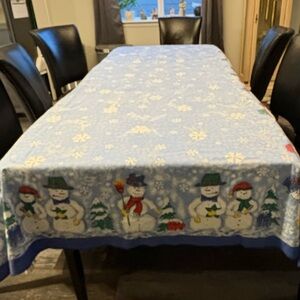 Festive Snowman Tablecloth